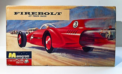   1965 Monogram FIREBOLT Jetex Jet Power Tether Racer Plastic Model Kit