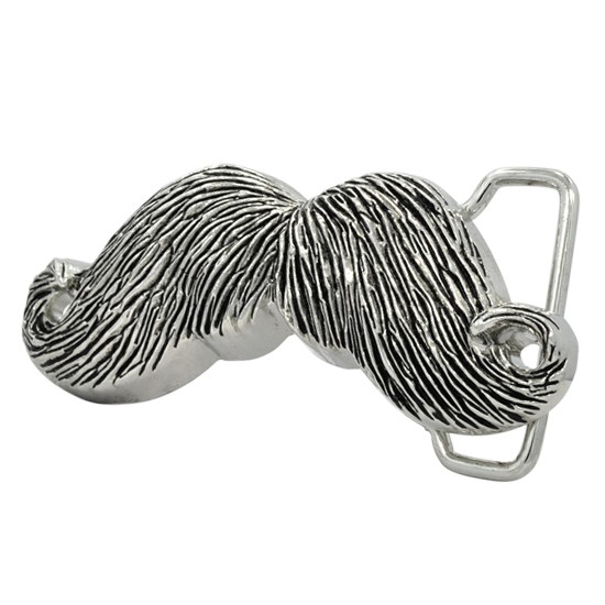 Silver Moustache Lover Belt Buckle Music Unique Hipster Cool Fun