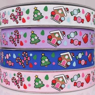 8yards 7/822mm Sweet Gingerbread House&Candy&​C​​hristmas Tree 