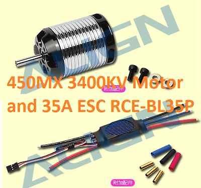 Align 450MX Brushless Motor 3400KV HML45M01 AND 35A ESC(Governer Mode 