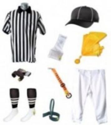 FOOTBALL REFEREE OFFICIALS UNIFORM & GEAR 10 PC PACKAGE