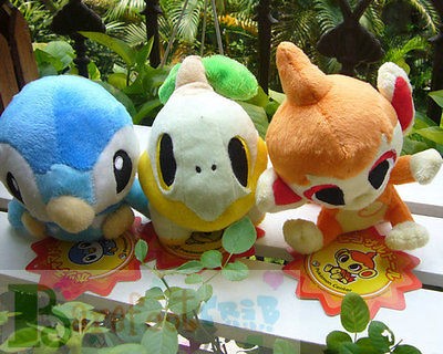 NEW ARRIVAL 3 pcs NINTENDO POKEMON Turtwig Chimchar Piplup 5 Plush 