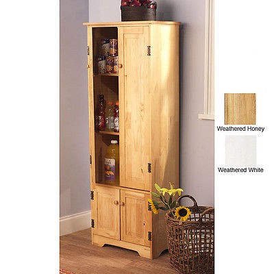 Extra Tall Pine Cabinet Storage Kitchen Bathroom Bath Room Pantry 