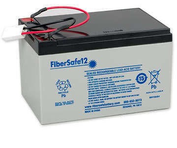   FiberSafe12 FIBERSAFE 12V/12Ah RECHARGEABLE BATTERY   USED ONE WEEK