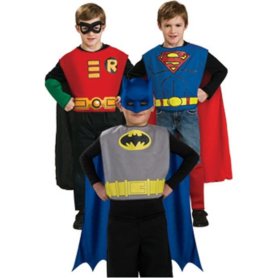   Action Trio Kids Superman, Batman & Robin Dress up Trunk Costumes