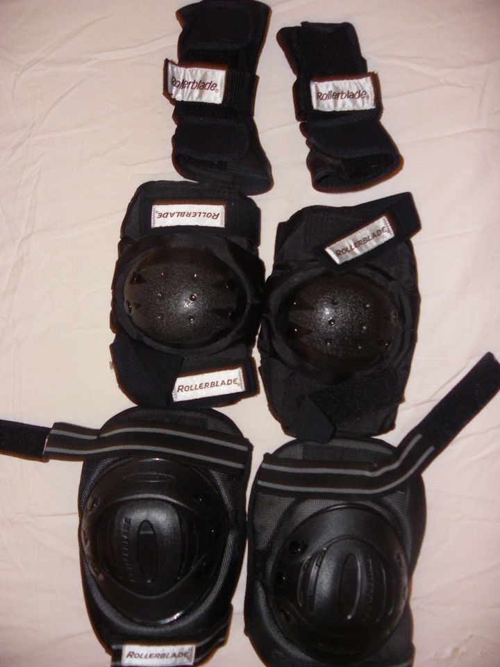 ROLLERBLADE set of knee pads, elbow pads, and wrist guard, LARGE