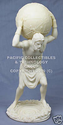   TITAN ATLAS 12 TALL PREMIUM STATUE FIGURINE GAIA GREEK ROMAN GOD