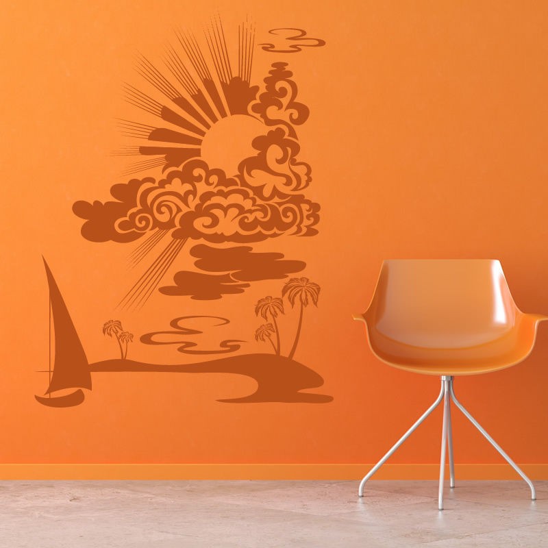 Funky Seaside Pattern Wall Decals Wall Art Stickers Transfers