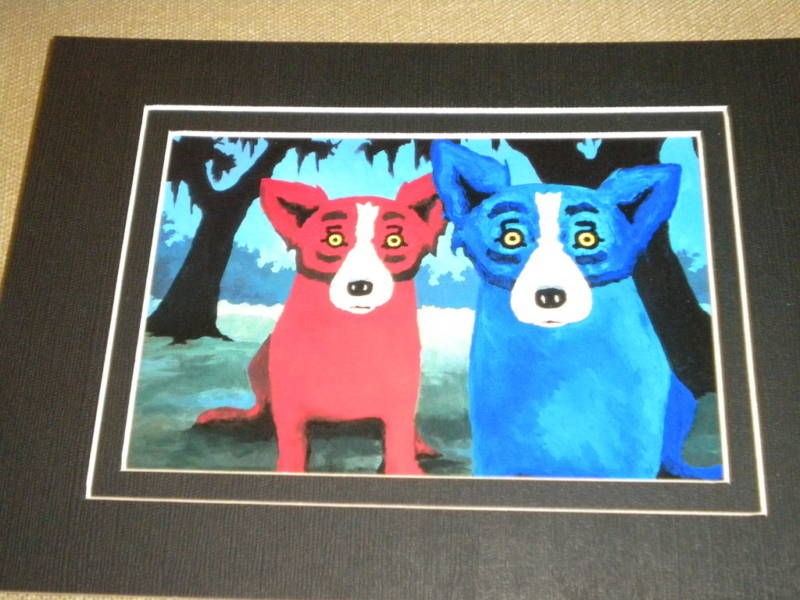 George Rodrigue Blue Dog Copy Notecard Not Framed Matte