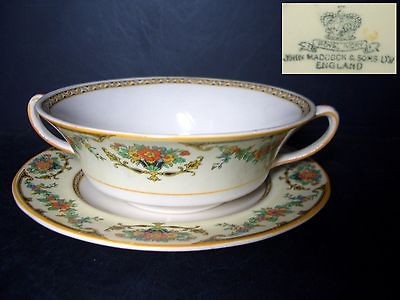 BEAUTIFUL JOHN MADDOCK ASHBY CREAM SOUP BOWL SET   PATTERN MAD87 