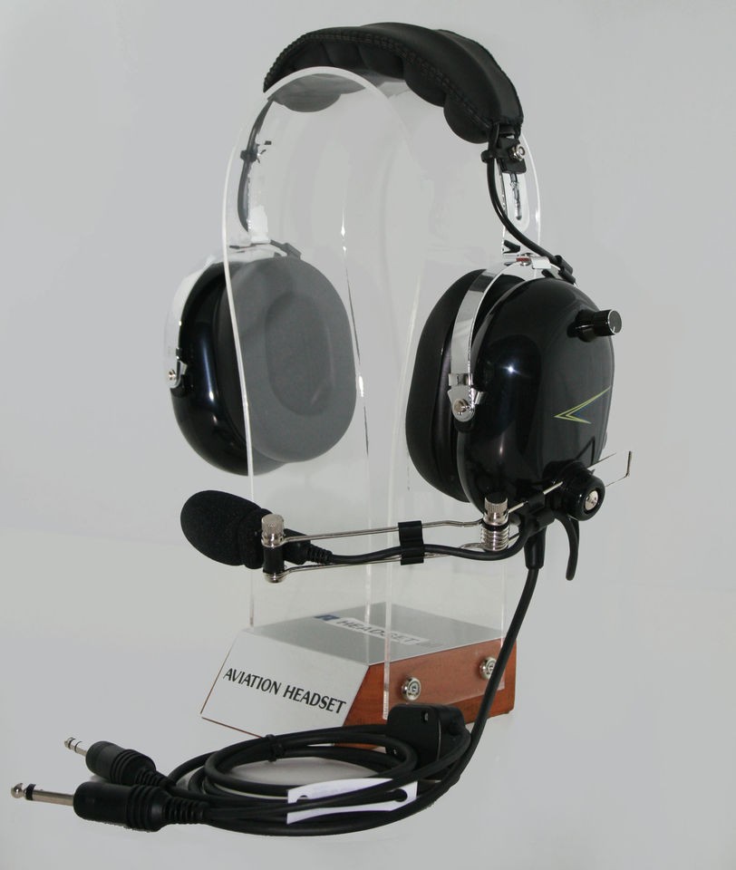 NEW C40B COBRA PILOT AVIATION HEADSET (BLACK)