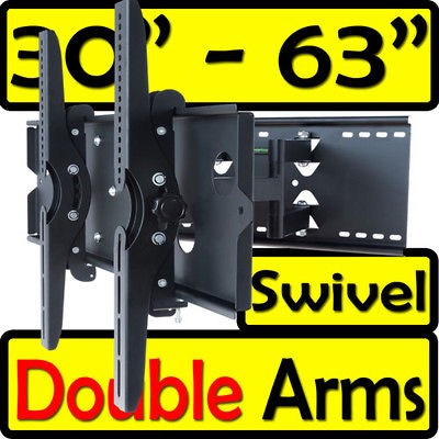 42 46 47 50 52 55 60 63 Dual Arm LED LCD Plasma TV Tilt Wall Mount 