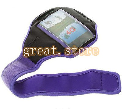 Purple Armband Case for Samsung i5510 Galaxy 551 575 ACE S5570 Mini 