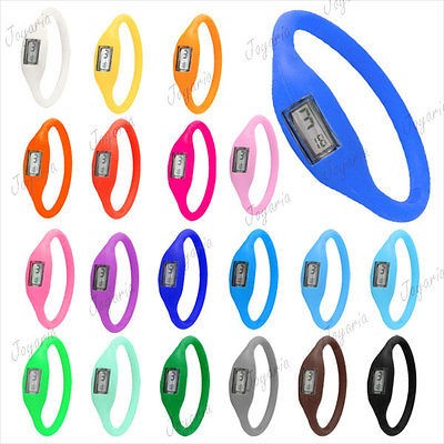   Anion Ion Silicone Rubber jelly Sports bracelet wristwatch wholesale