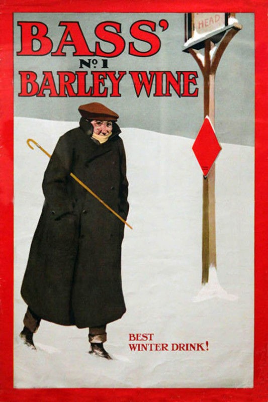 Bass No. 1 Barley Wine Advertisement Poster 12x8