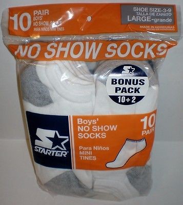 Starter Boys No Show Socks 12 Pair