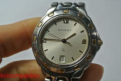   Bucherer GoldTone Stainless Steel Roman Mens Watch & Band $149.99 NR