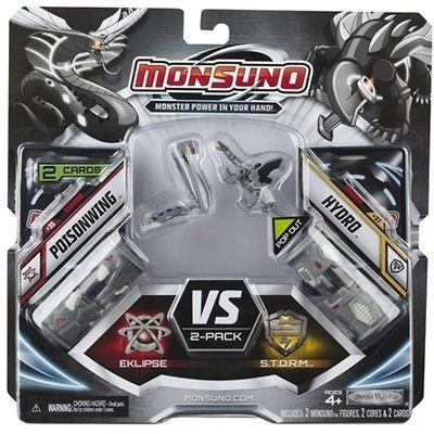 Monsuno 2 Pack Eklipse SHADOW POISONWING Storm SHADOW HYDRO Wave 3