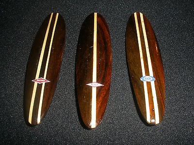 MINIATURE WOOD SURFBOARDS WOOD STRINGERS & FINS 60S SURF BEACH 