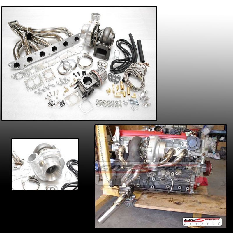 86 92 supra 7mgte 7m MA70 mk3 t4 .68ar top mount manifold turbo kit 