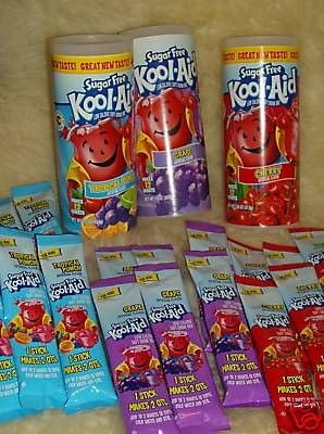 Sugar Free Kool Aid Lot of 24 Sticks Kool Aid You Pick