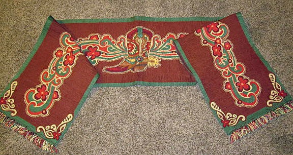 Christmas on the Range ~ Western Cowboy Boot Tapestry Table Runner