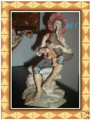 CAPODIMONTE Man w/Pipe by W. Cabrelli Limited Collectn Italy