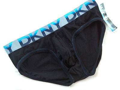 Mens DKNY HIP BRIEF black XL silver blue NWT