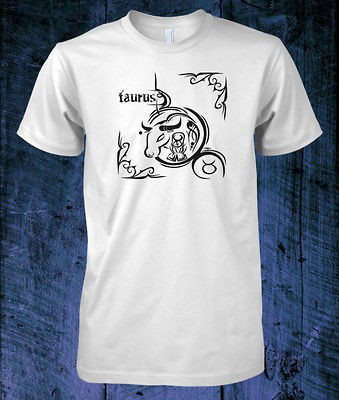 SHIRT horoscope astrology TAURUS Zodiac stencil art bulls