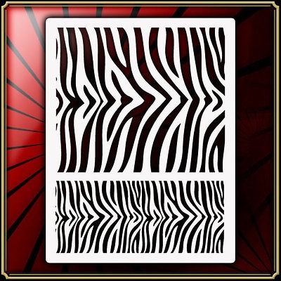 Tiger / Zebra Print Airbrush Stencil Template Airsick