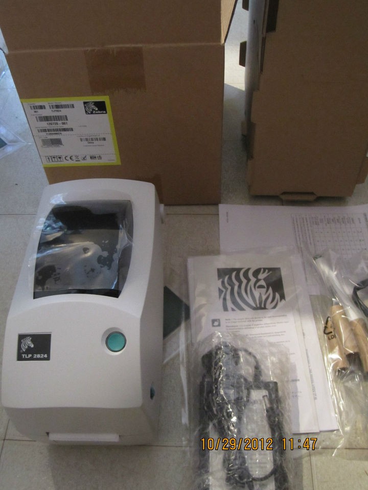   New Zebra Desktop TLP 2824 Label Thermal Printer Ethernet Network