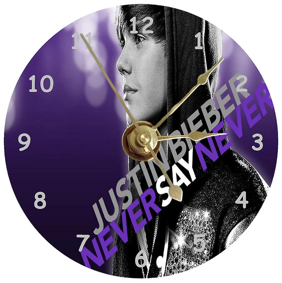 NEW Justin Bieber Never Say Never CD Clock