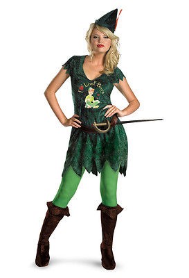 Disney Peter Pan Sassy Adult Costume Size8 10