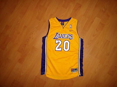   GARY PAYTON #20 LOS ANGELES LAKERS NIKE JERSEY SEWN LOGOS YOUTH MEDIUM