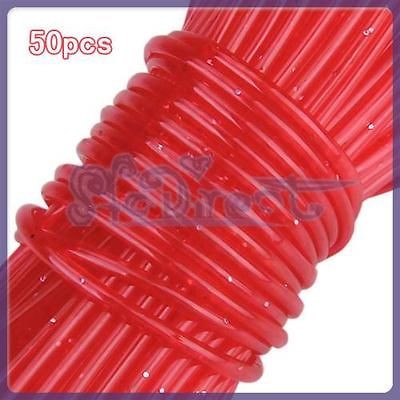 50 Red Fashion Scoubidou Scoobies Craft Strings 40inch