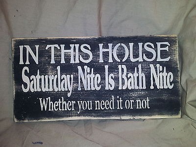 primitive decor~ sign ~ shelf sitter ~ bathroom ~ americana ~ bath 