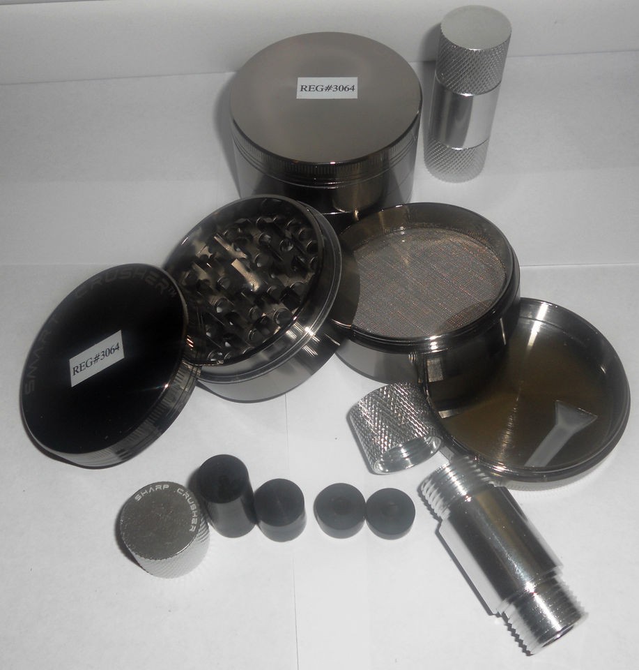 4pcs SMART CRUSHER™ Non Aluminum Herb Grinder + 7pc Pollen Press 