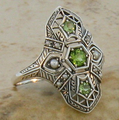 antique peridot ring in Vintage & Antique Jewelry