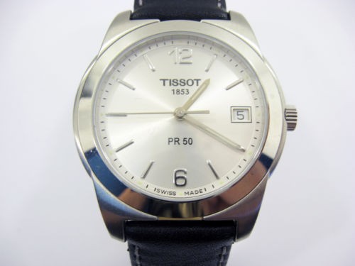 TISSOT 1853 PR50 J376/476 LEATHER BAND SAPPHIRE CRYSTAL