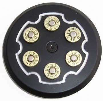   44 MAG BULLET TIMING COVER for HARLEY EVO ENGINES (BRASS SHELLS