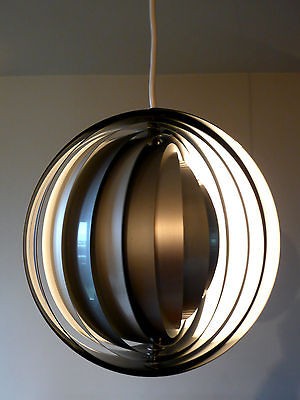 1970s MOON Ceiling Lamp w BOX Danish Modern Mid Century Poulsen Panton 