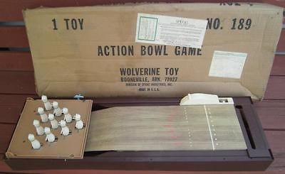 VINTAGE 1960s WOLVERINE TOYS ACTION BOWL BOWLING GAME 189 TIN LITHIO 