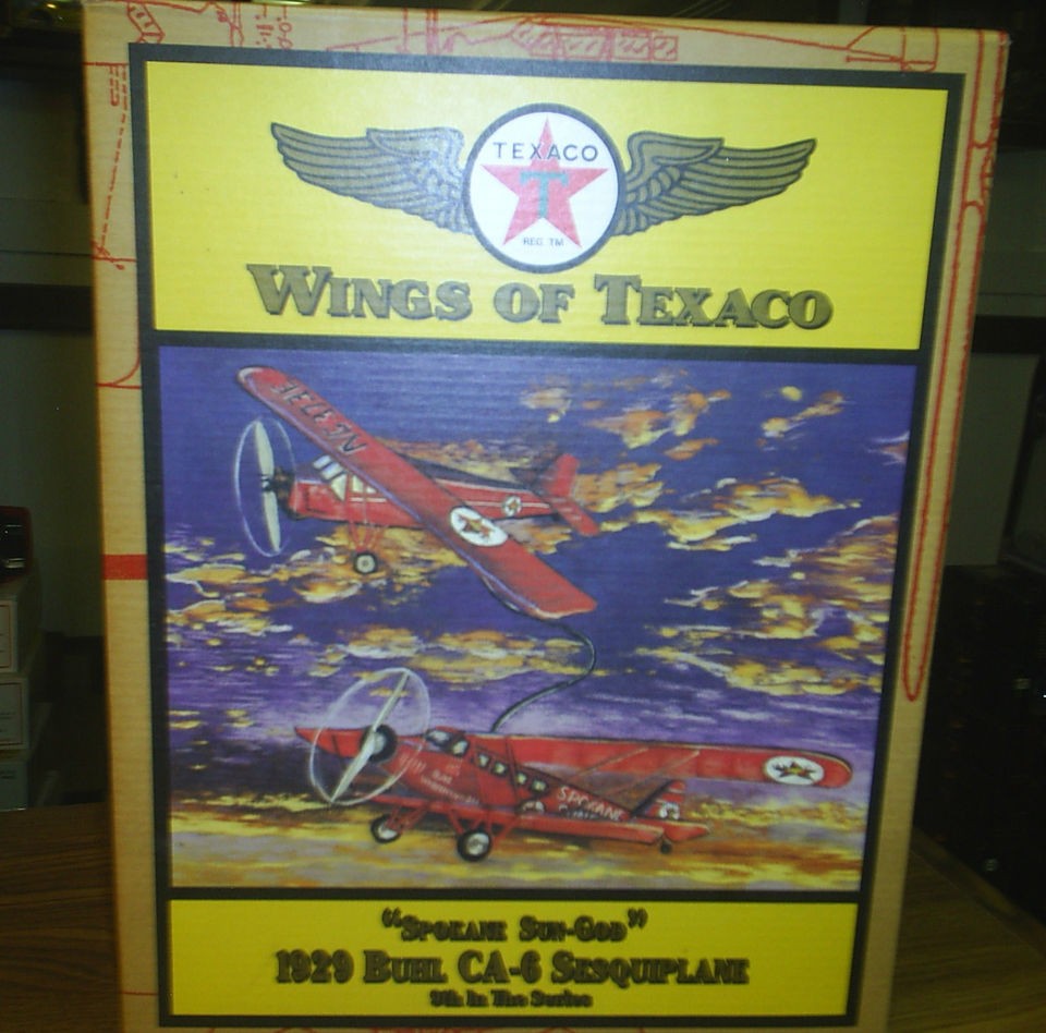   CA 6 SESQUIPLANE WINGS O TEXACO ERTL AIRPLANE DIECAST SPOKANE SUN GOD