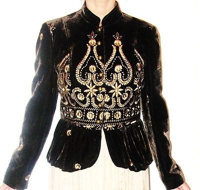 PEOPLE LIKE FRANK Gorgeous LUX VELVET Russian Style Jacket SZ XS