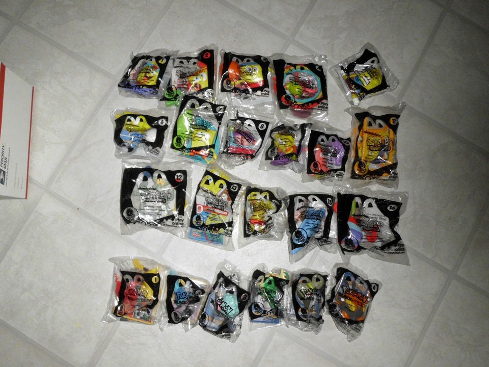 MCDONALDS 2012 SPONGE BOB SET 16 AND 2012 POKEMON SET 6 22 ITEMS