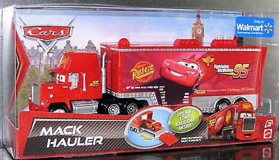   CARS 2 DIECAST MACK TRUCK LIGHTNING MCQUEEN HAULER MATTEL 155 SCALE