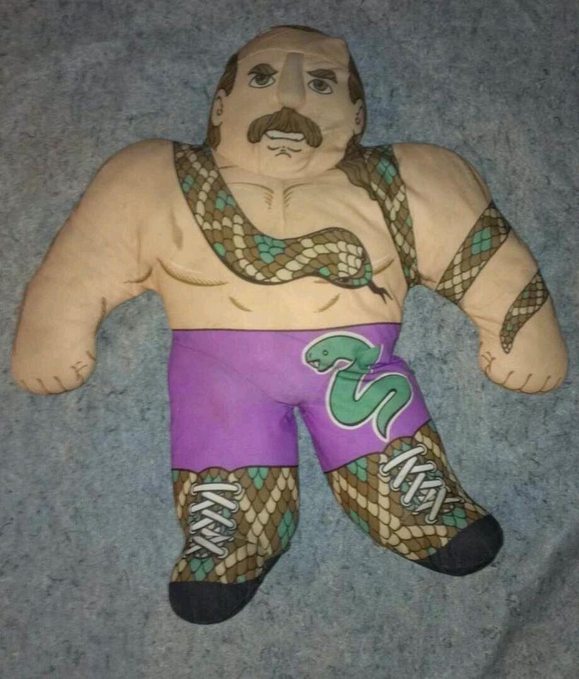 WWF LJN TONKA JAKE THE SNAKE ROBERTS WRESTLING BUDDY PILLOW wwe