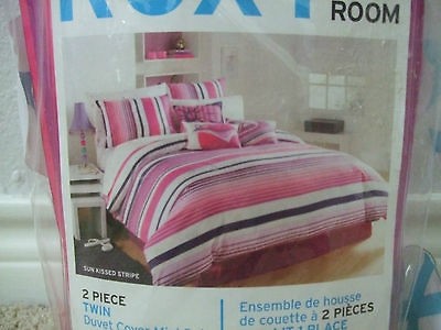   ROXY SUN KISSED STRIPE TWIN DUVET COVER MINI SET 2 PIECE TEEN COLLEGE