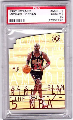 1996 97 Upper Deck UD3 Michael Jordan MJ3 Foil Die Cut PSA 10