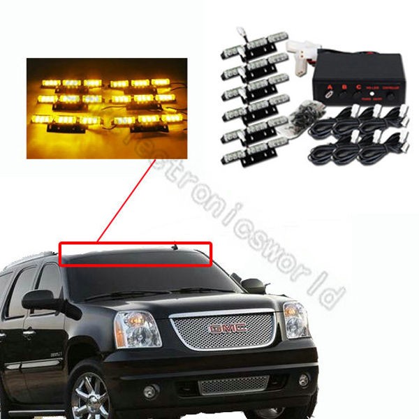 54 LED Car Vehicle Truck Strobe Lights Lightbars Deck Dash Grille 